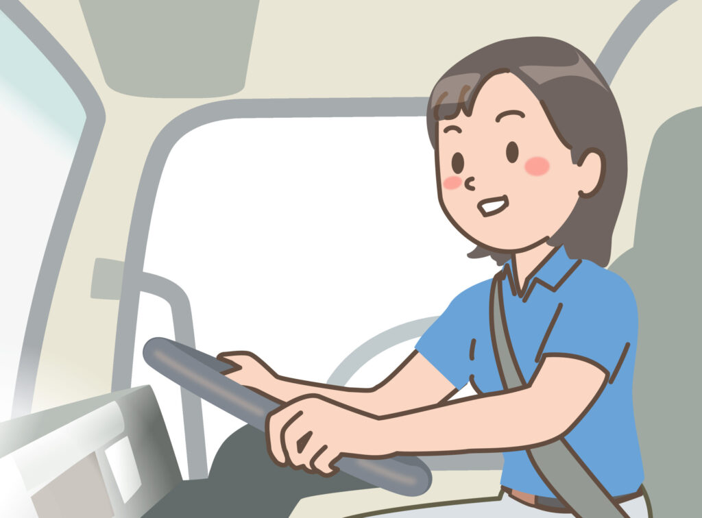 女性運転イラスト