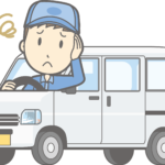 困った配送スタッフイラスト