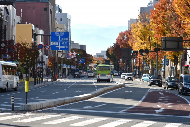 甲府駅南口の街並み